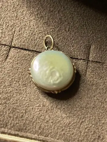 agete K10 SV 담수 펄 목걸이 참