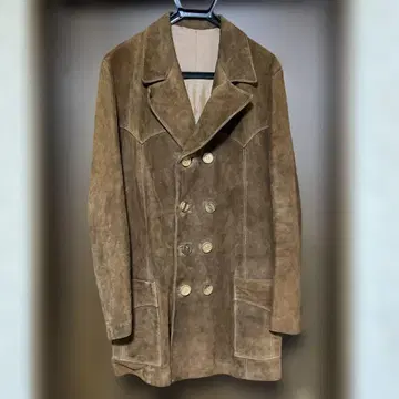 브라운 스웨이드 더블 브레스트 자켓
