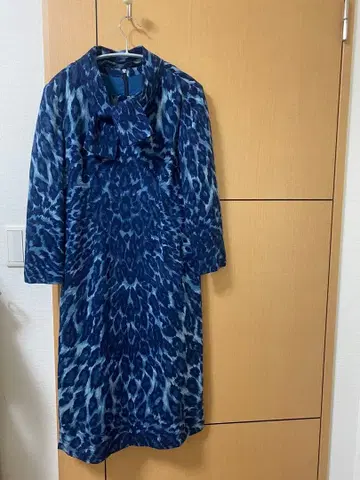 [ 빈티지 ] 구제 의류 구매 표범 무늬 니트 레트로 원피스 쇼와 레트로