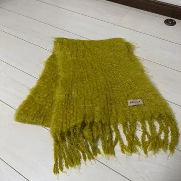 새상품급 BALMUIR 발뮤르 모헤어 머플러 대형 프린지 정품