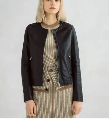 UNITED TOKYO 라무 가죽 자켓 여성용 싱글 라이더 블랙