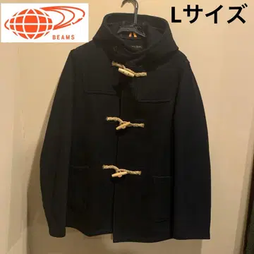 [ 남성용 L ] BEAMS 더플 코트 네이비 후드 부착 빔즈
