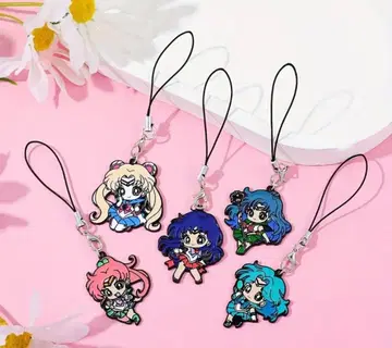 세일러문 키링 스트랩 세트 츠키노 우사기 히노 레이 굿즈