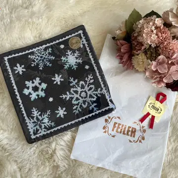 페이러 손수건 새상품 스노우 크리스탈 화이트