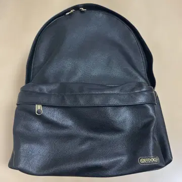 OUTDOOR x SLOBE IENA 별주 블랙 합성 피혁 백팩