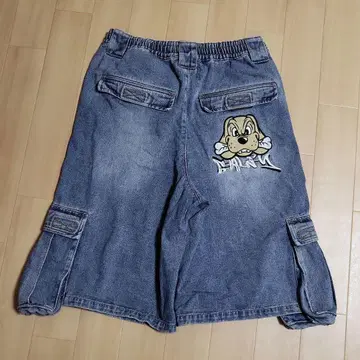 GALFY 갈피 하프 데님 카고 팬츠 중형견