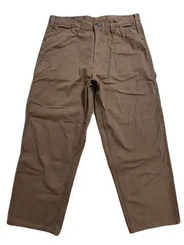 구제 의류 OZARK 오버롤 덕 페인터 팬츠 38 x 30 브라운
