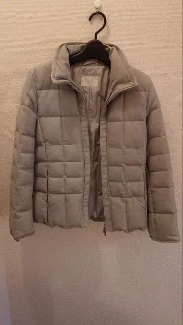 GALERIE VIE 가죽 다운 자켓 라이트 그레이