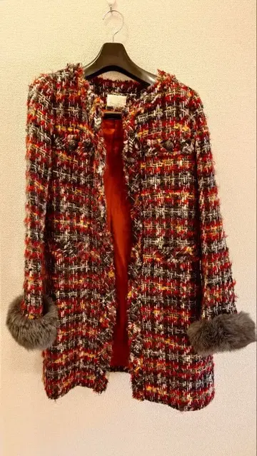 [ 특가 ] 그레이스 콘티넨탈 트위드 자켓 퍼 포함