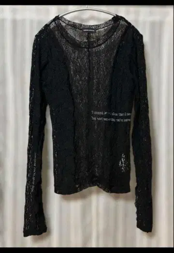 MAISON SPECIAL 블랙 시스루 긴팔 상의