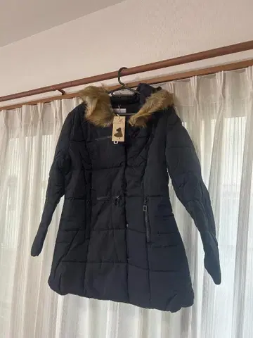 MAROOT 다운풍 코트 후드 부착 L 사이즈 블랙 새상품급 겨울 아우터