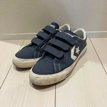 converse 컨버스 네이비 스니커즈 24.5 벨크로 테이프
