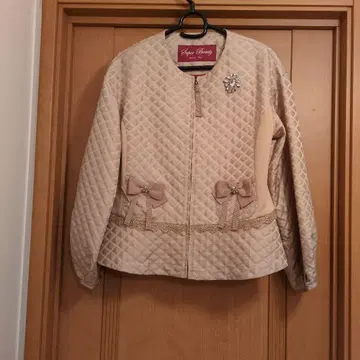 Super Beauty 퀼팅 자켓 베이지