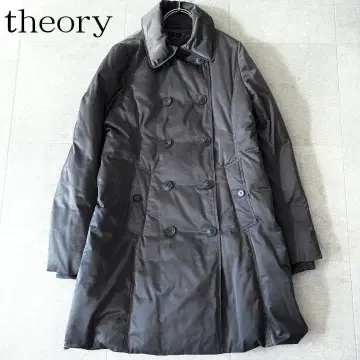 컨디션 최상 띠어리 A라인 더블 다운 코트 S 그레이 LYNELLE N