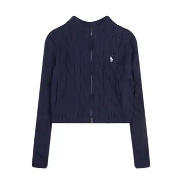 RL 네이비 케이블 니트 가디건