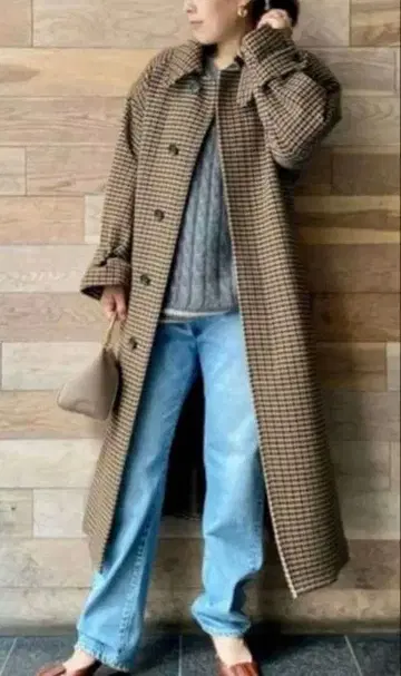 JOURNAL STANDARD 하운드투스 체크 롱 코트