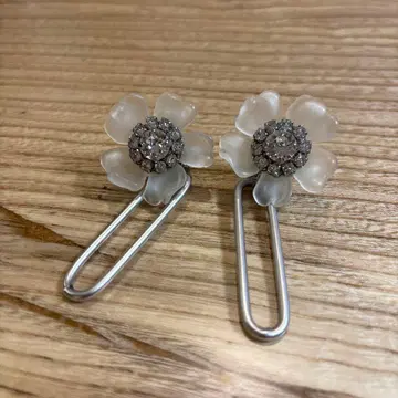 귀찌 블루 FUME 플라워 크리스탈 실버 BLEU FUME