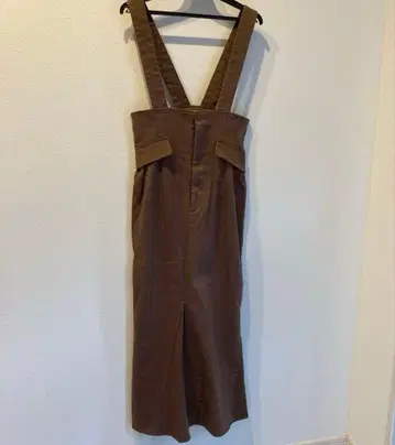 코코딜 브라운 서스펜더 타이트 스커트 S