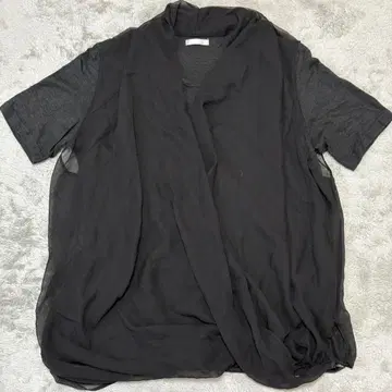 센소유니코 Dw2R 시스루 레이어드 상의 블랙 38 BY66