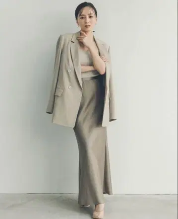 anuans 새틴 내로우 스커트