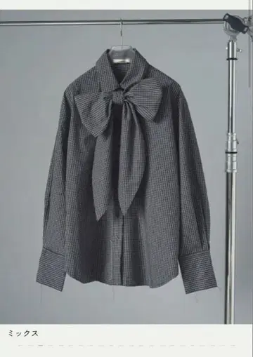 anuke 앙누크 볼륨 리본 셔츠