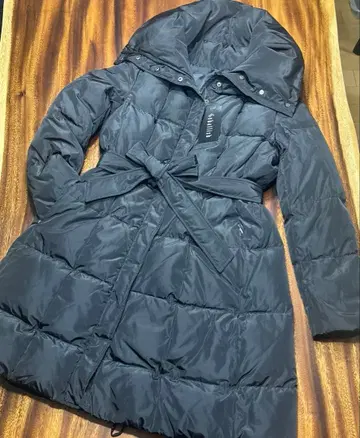 shallish 블랙 다운 자켓 롱 기장