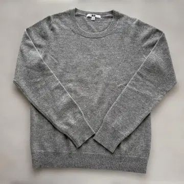 UNIQLO 그레이 캐시미어 긴팔 스웨터 M