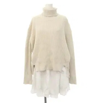 SNIDEL 프릴 콤비 튜닉 풀오버