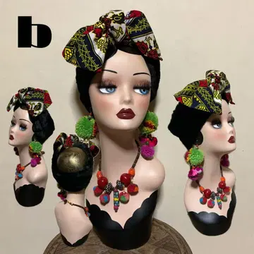 퍼 아프리칸 리본 헤어 터번 헤어밴드