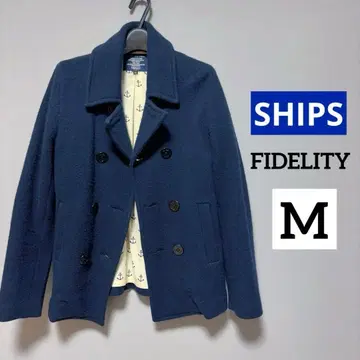 레어 쉽스 FIDELITY 별주 피 코트 네이비 M