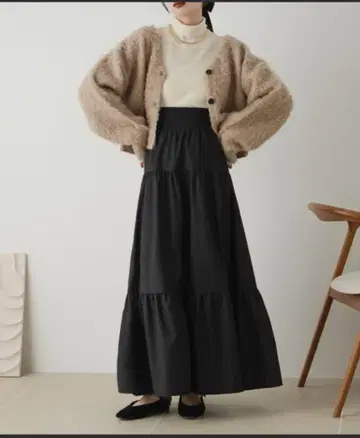 hinari 셔링 캉캉 스커트 블랙 Free 사이즈 택 포함