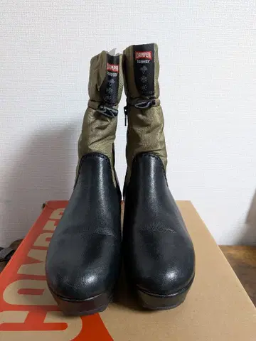 CAMPER GORE-TEX 캠퍼 고어텍스 부츠 카키 계열 통굽
