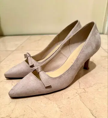 Le Talon(르탈롱) 23.5am 리본 포함 펌프스 베이지