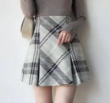 snidel 로빈 체크 스커트