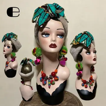 퍼 아프리칸 리본 헤어 터번 헤어밴드