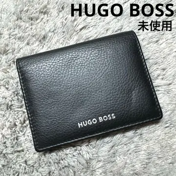 [ 미사용 ] HUGO BOSS 휴고보스 명함지갑 카드 케이스 가죽 블랙