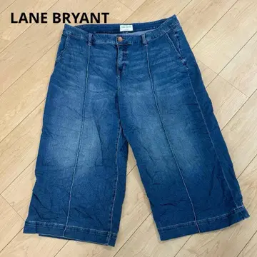 LANE BRYANT 데님 크롭 팬츠 여성용 루즈핏