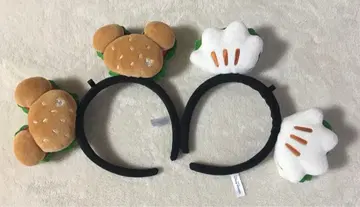 [ 2개 세트 ] 디즈니 머리띠 햄버거, 파오