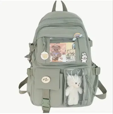 덕질 백 컬러풀 백팩 투명 포켓 부착