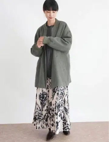 CLOVE 노카라 자켓 카키