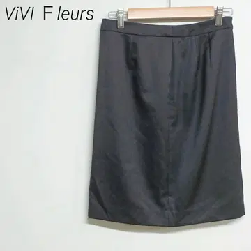 ViVI Fleurs 블랙 새틴 타이트 스커트 L 광택 엘레강트