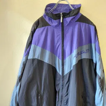 90s HEAD 헤드 나일론 자켓 파랑 보라색 블랙