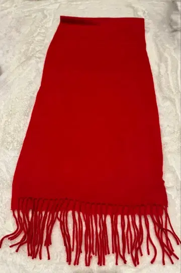 캐시미어 머플러 레드