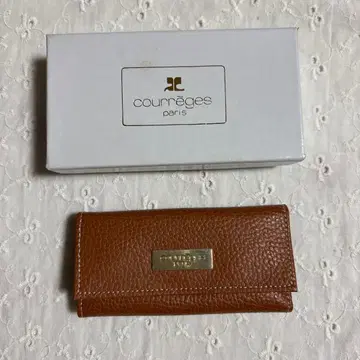 쿠레쥬 브라운 가죽 키케이스