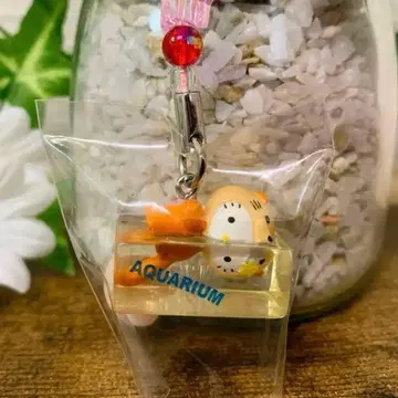 초레어 지역 한정 키티 큐브 비즈 끈 장식 수족관 한정판 스트랩 레어