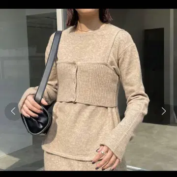 카프리슈 레마쥬 뷔스티에 세트 니트