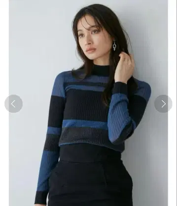 MURUA 시어 블로킹 니트