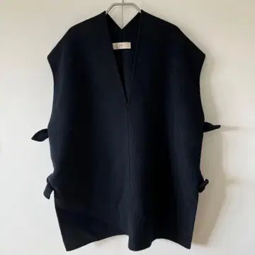 새상품급 Have 헤이븐 리본 울 베스트 네이비