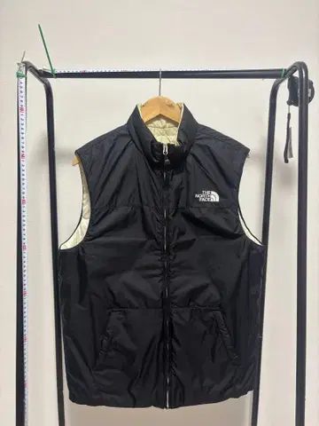 THE NORTH FACE 베이지 블랙 다운 베스트 리버서블