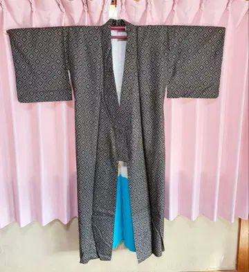기하학 패턴 그레이 계열 코몬 기모노
